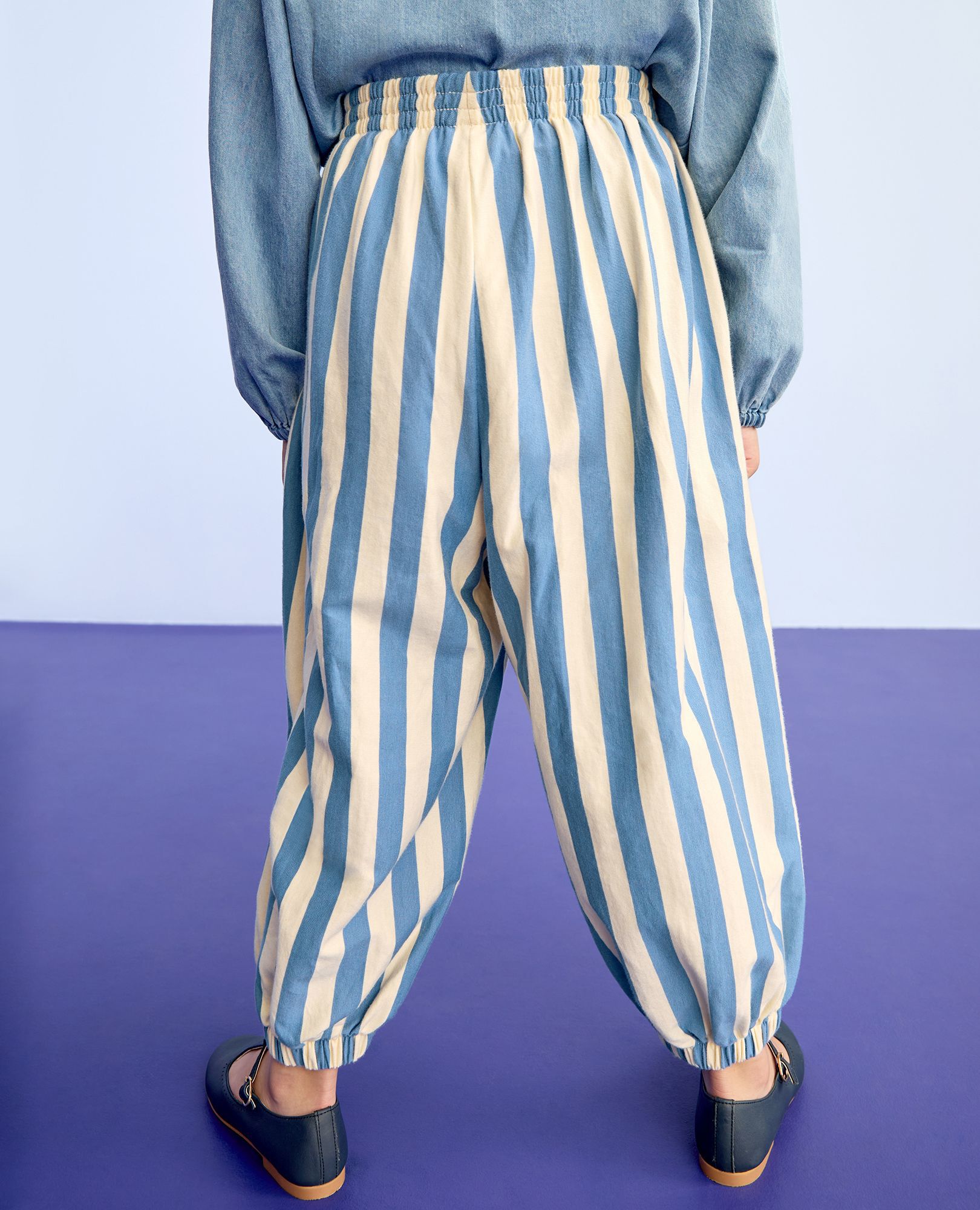 Balloon Pants in Horizon Blue/Almond Oil - main