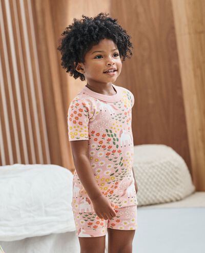 HannaJams™ Pajama Set in Violet the Unicorn on Blush Pink - main