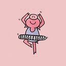 Elephant & Piggie HannaJams™ Pajama Set in Hidden Pigeon - Piggie Ballet - swatch