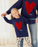 Valentines Sweatshirt In French Terry in Navy Blue - main
