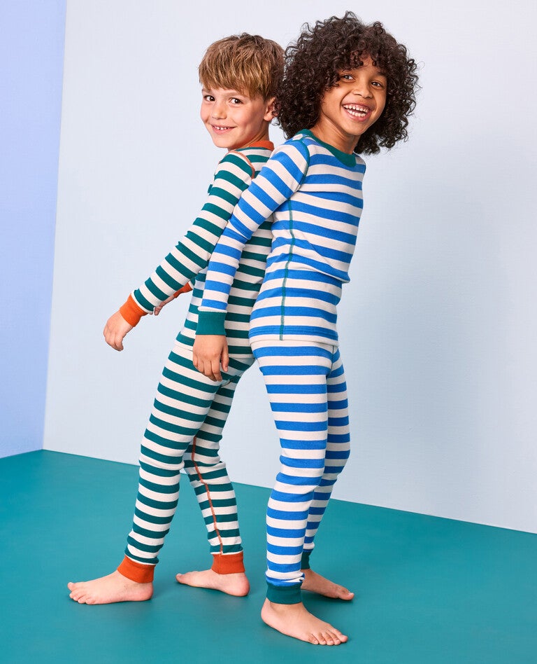Striped Mommy & Me Pajamas in  - main