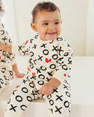 Baby Romper In Organic French Terry in Hugs and Hearts - main