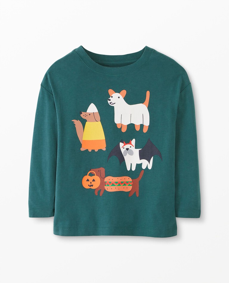 Long Sleeve Halloween Graphic Tee In Cotton Jersey | Hanna Andersson