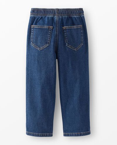 Woven Denim Pants in Medium Denim Wash - main
