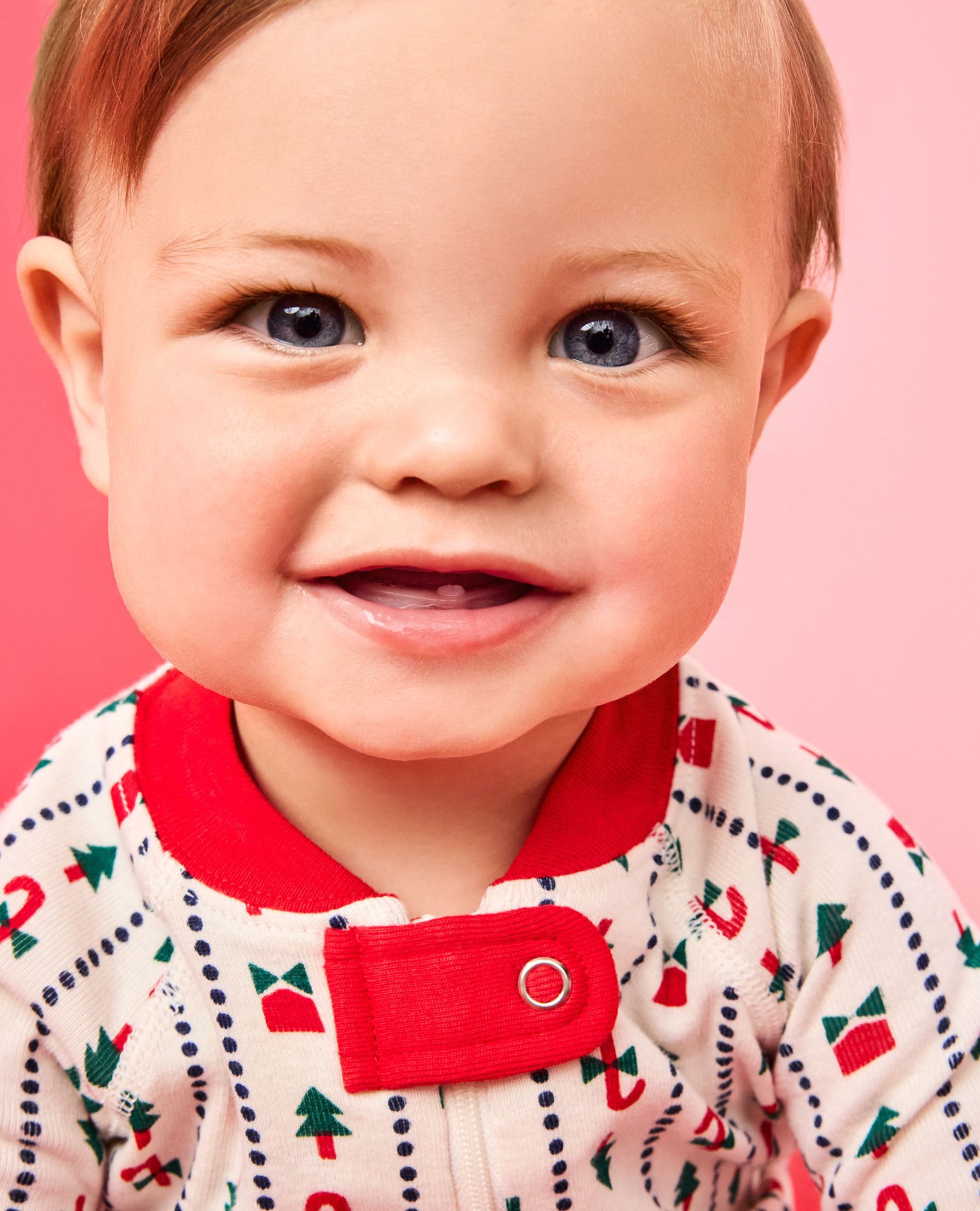 Holiday HannaJams™ Sleeper in Christmas Stripes - main