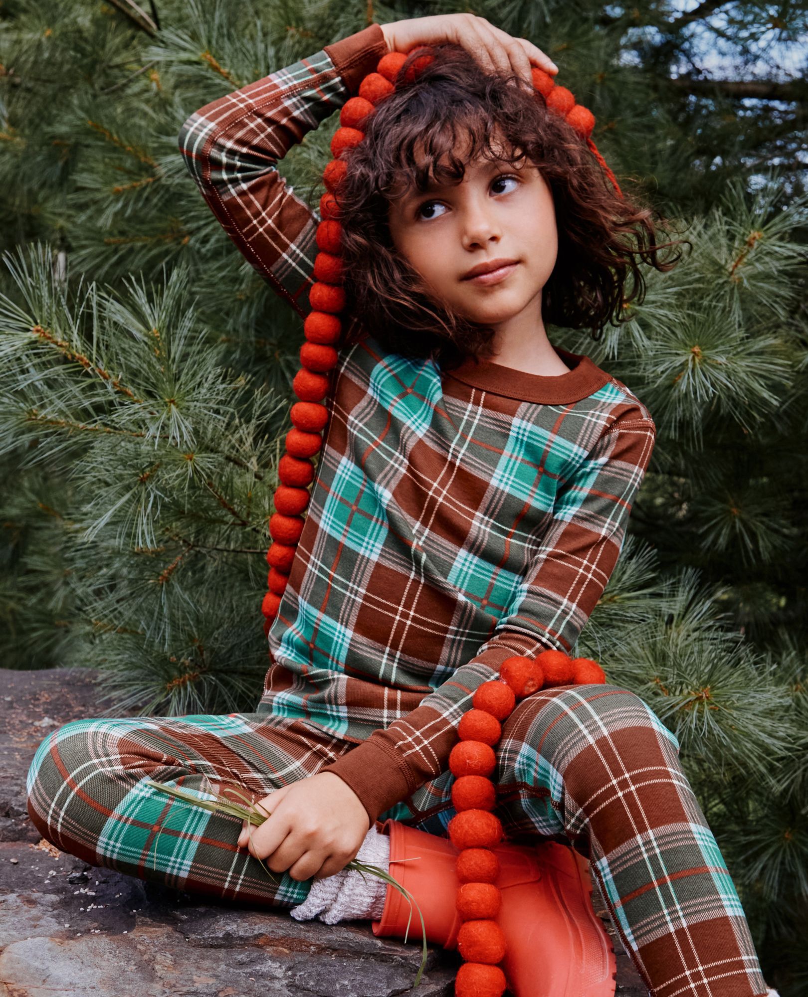 HannaJams™ Plaid Pajama Set in Harvest Plaid - main