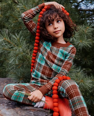 HannaJams™ Plaid Pajama Set in Harvest Plaid - main