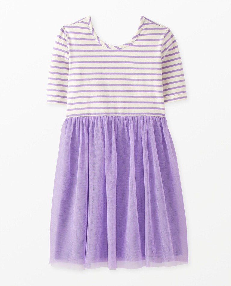 Striped Tulle Dress in Violet Tulip - main
