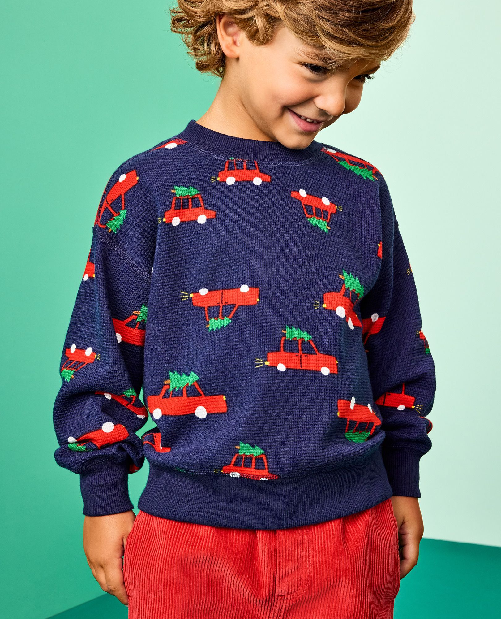 Holiday Waffle Crewneck - thumbnail 5