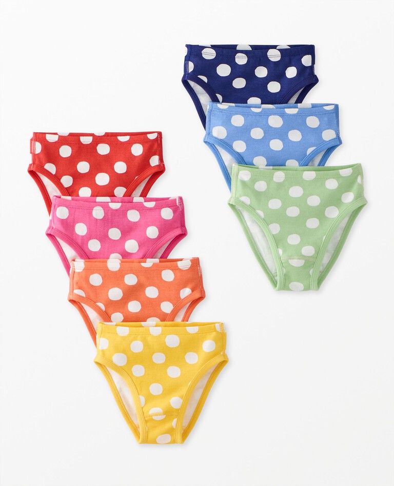 7-Pack Hipster Underwear In Organic Cotton in Girls Polka Dot Pack - main