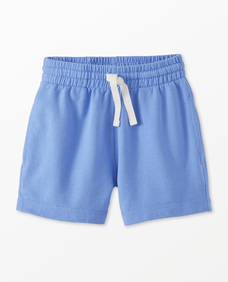 French Terry Midi Shorts in Vintage Blue - main