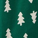 Holiday Ruffle Flannel Pajama Set in Happy Trees on Green - swatch
