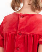 Recycled Velour Twirl Dress in Hanna Red - main