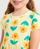 Print Pocket Dress in Daffodil on Lemon - main