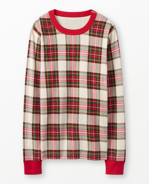 Family Holiday Plaid Long John Pajama Top in 100% Cotton - Size Adult XS by Hanna Andersson | Family Matching Pajamas