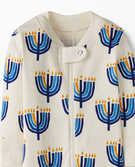 Baby Zip Sleeper In Organic Cotton in Hanukkah - main