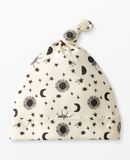 Baby Layette Top Knot Beanie in Moonlight on Ecru - main