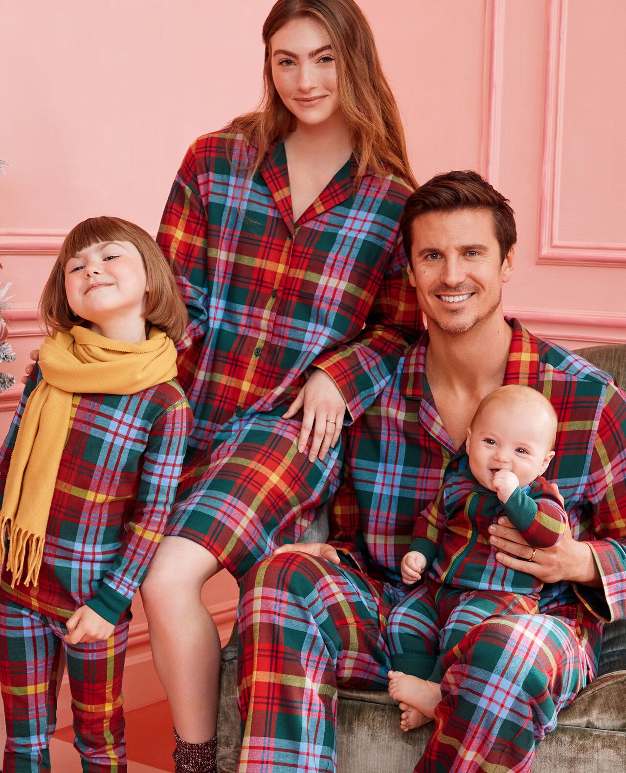 Holiday HannaJams⢠Sleeper in Rainbow Plaid - main