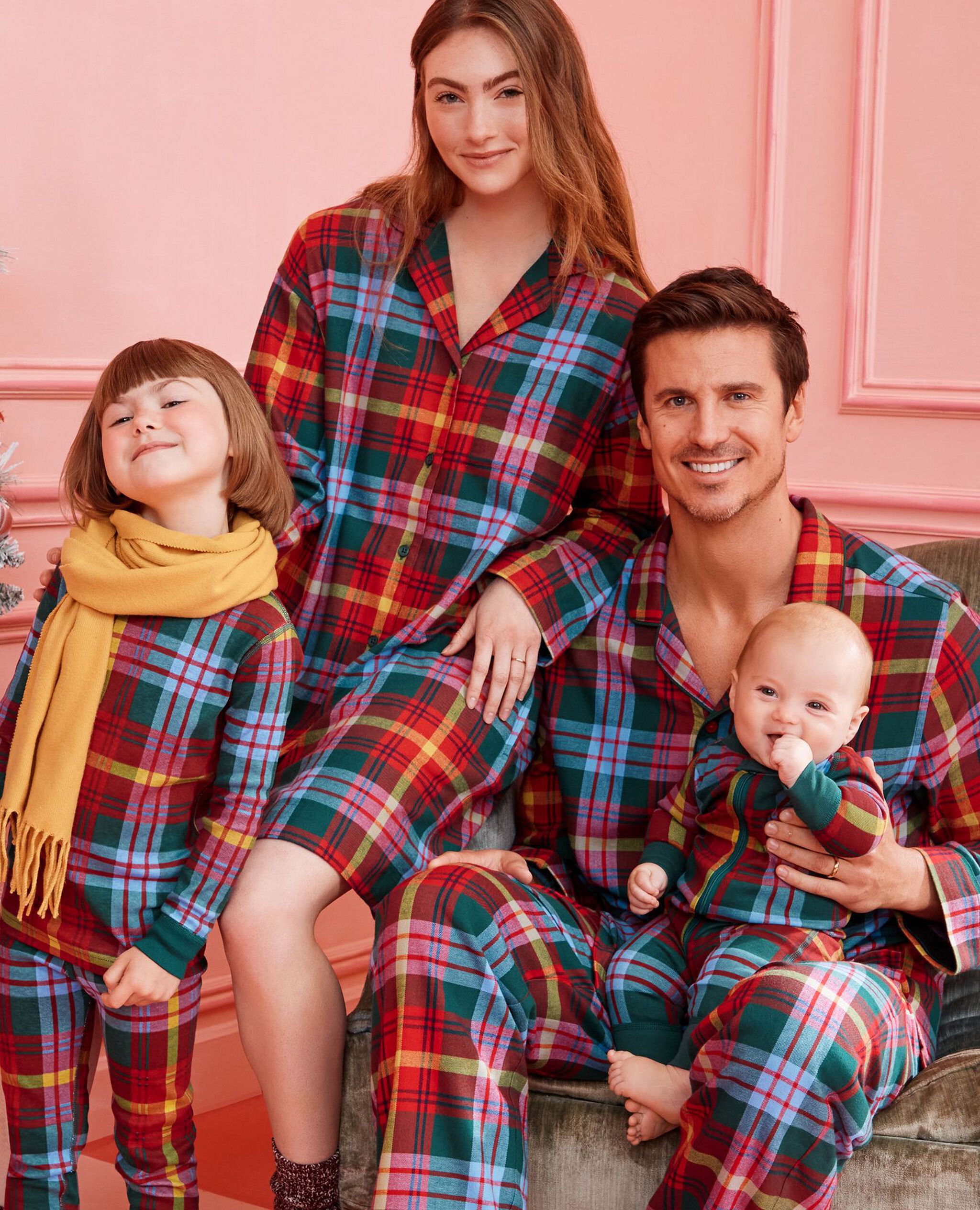 Holiday HannaJams⢠Sleeper in Rainbow Plaid - main