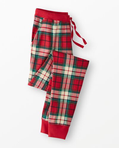 Women's Holiday Jogger Pajama Pants in Red Holiday Plaid - main