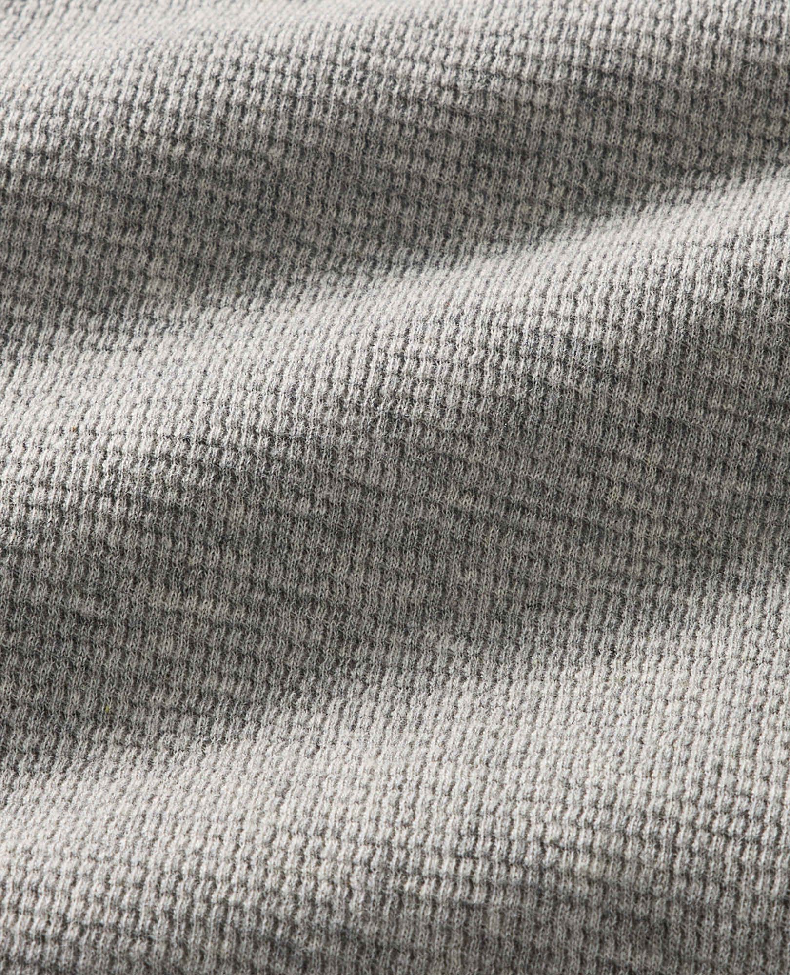 Long Sleeve Oversized Waffle Crewneck in Heather Grey - main