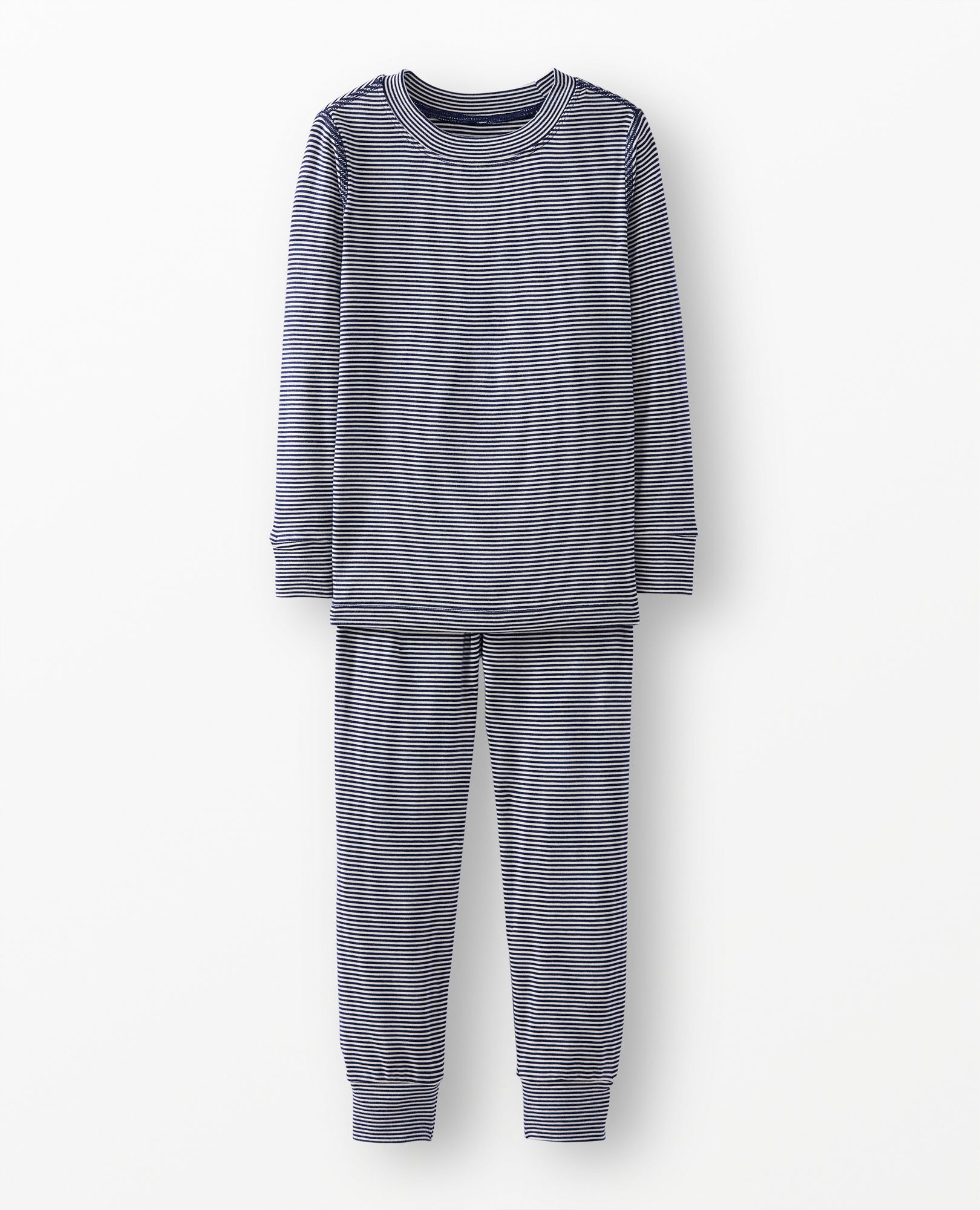 HannaSoft™ Stretch Pajama Set in Navy/Almond Oil - main