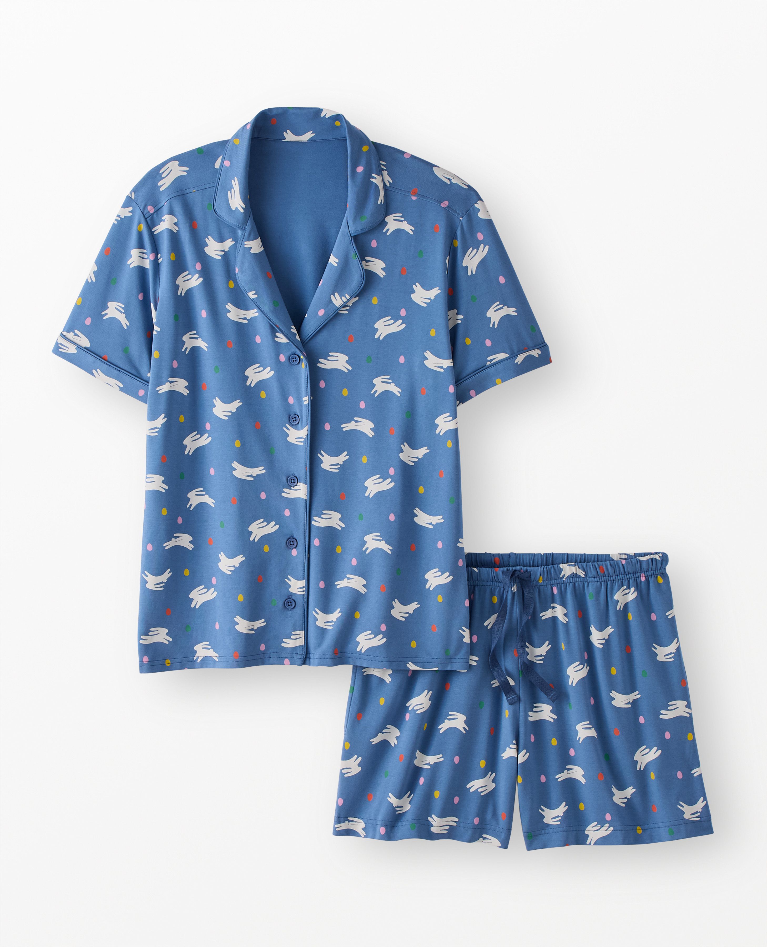 Women's Short Sleeve HannaSoft™ Pajama Set in Bunny Hop - main