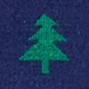 Holiday HannaSoft™ Stretch Sleeper in Multi Trees on Navy Blue - swatch