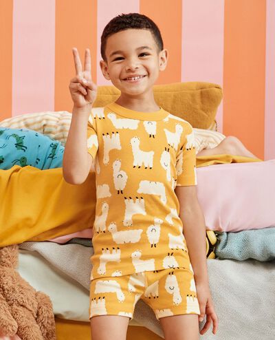 HannaJams™ Pajama Set in Donna the Llama on Honey - main