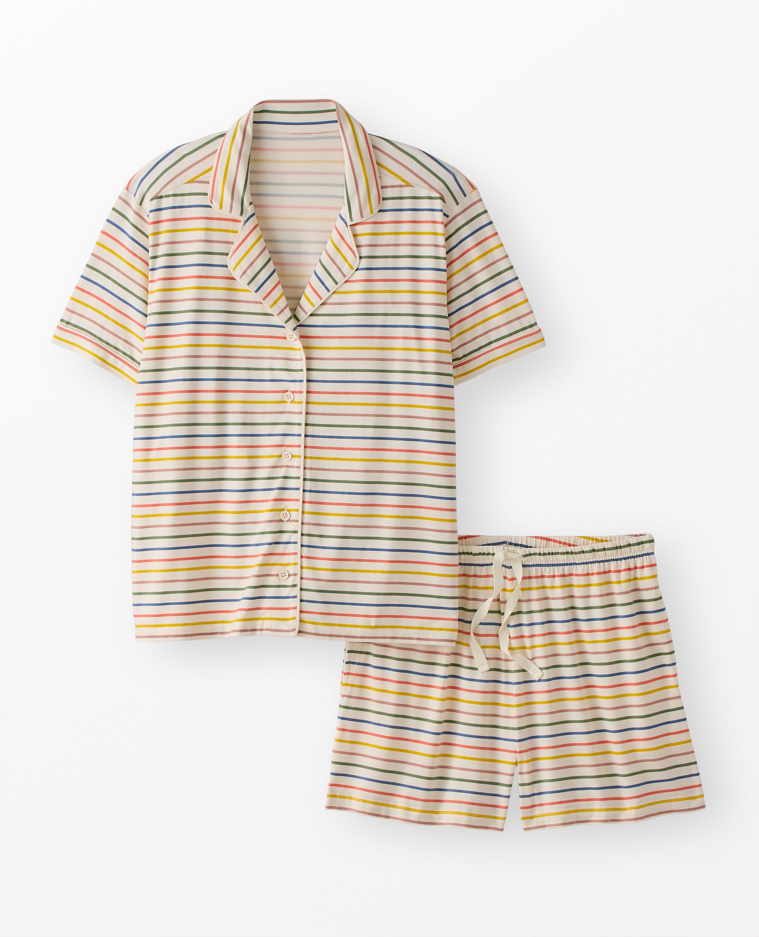 Women's Short Sleeve HannaSoft™ Pajama Set in Multi Stripe - main