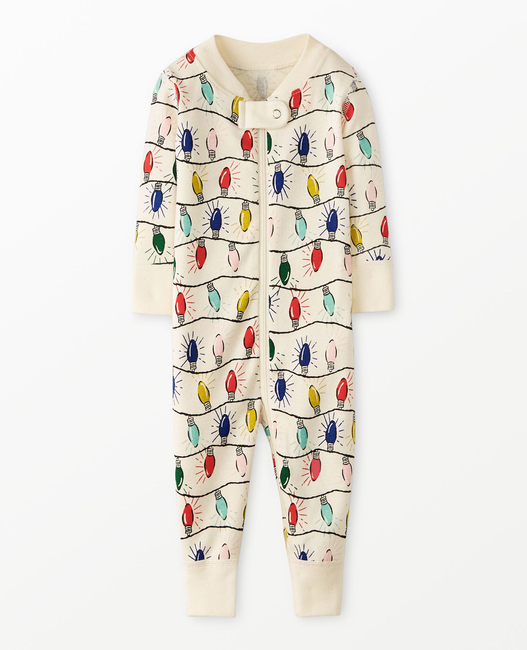 Baby Holiday Zip Sleeper in Bright Bulbs - main