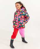 Reversible Puffer Jacket in Rosey Posy on Navy - main