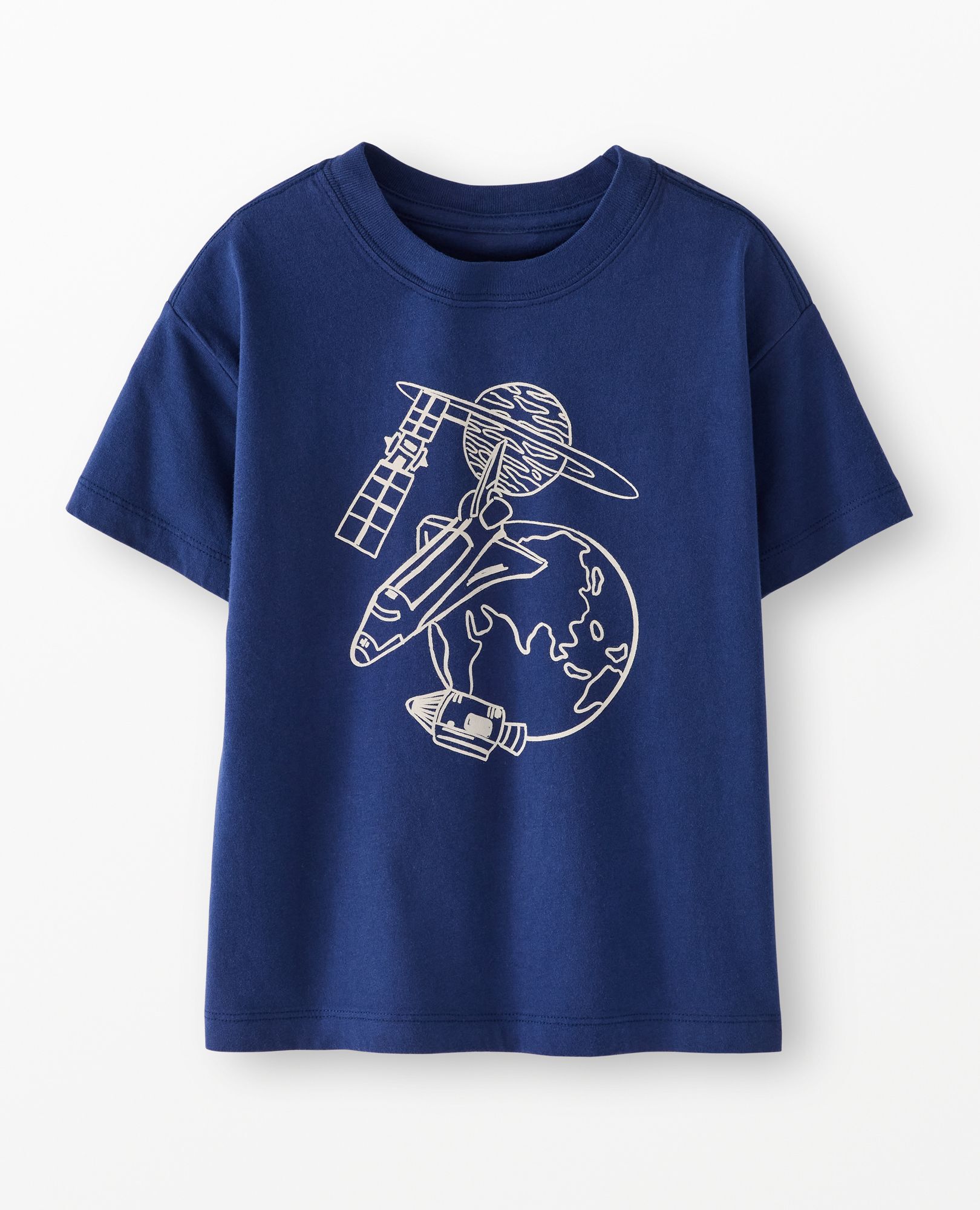 Relaxed Fit Graphic T-Shirt in Ground Control on Blue - main