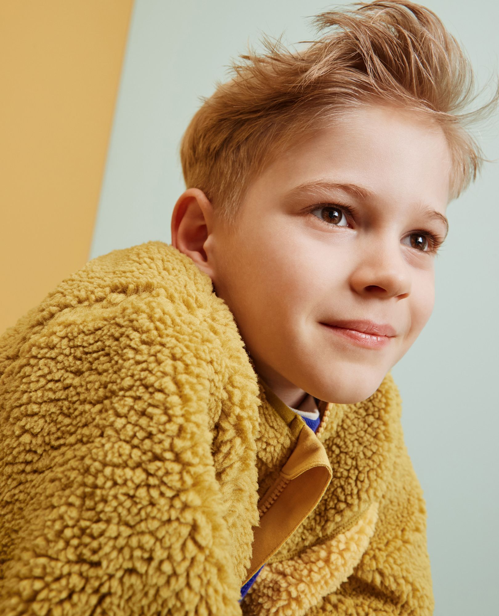 Faux Shearling Jacket in Tapenade - main