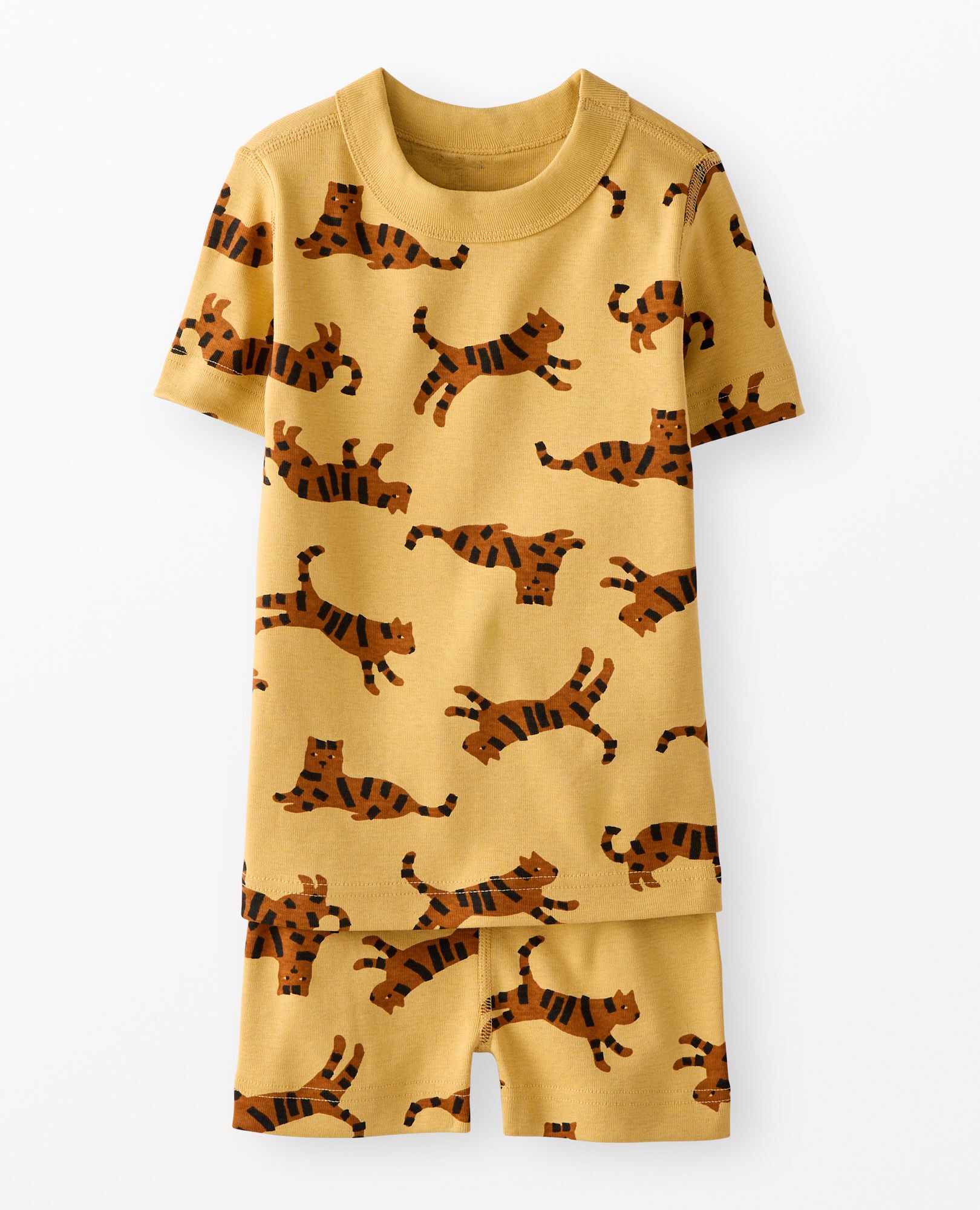 HannaJams™ Pajama Set in Wild Cats on Fall Leaf - main