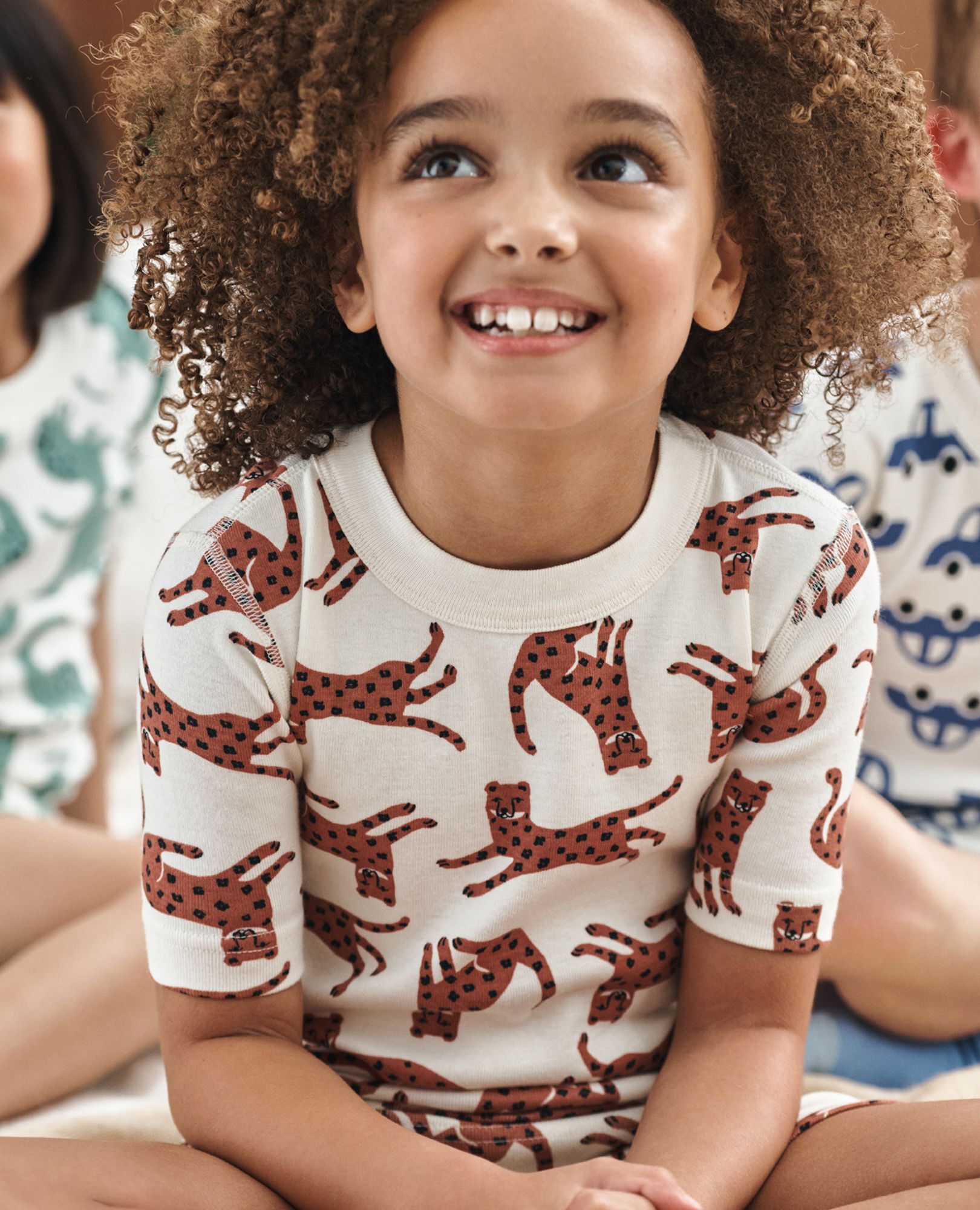 HannaJams™ Pajama Set in Romy the Cheetah on Ecru - main