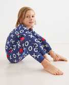Valentines Long John Pajama Set in Hugs & Hearts on Navy - main