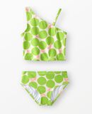 Two-Piece Asymmetrical Strap Swimsuit in Summer Pomelo - main