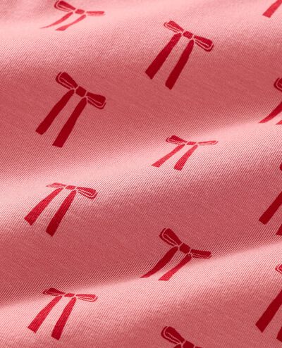 Holiday HannaSoft™ Stretch Pajama Set in Mini Bows on Macaron - main