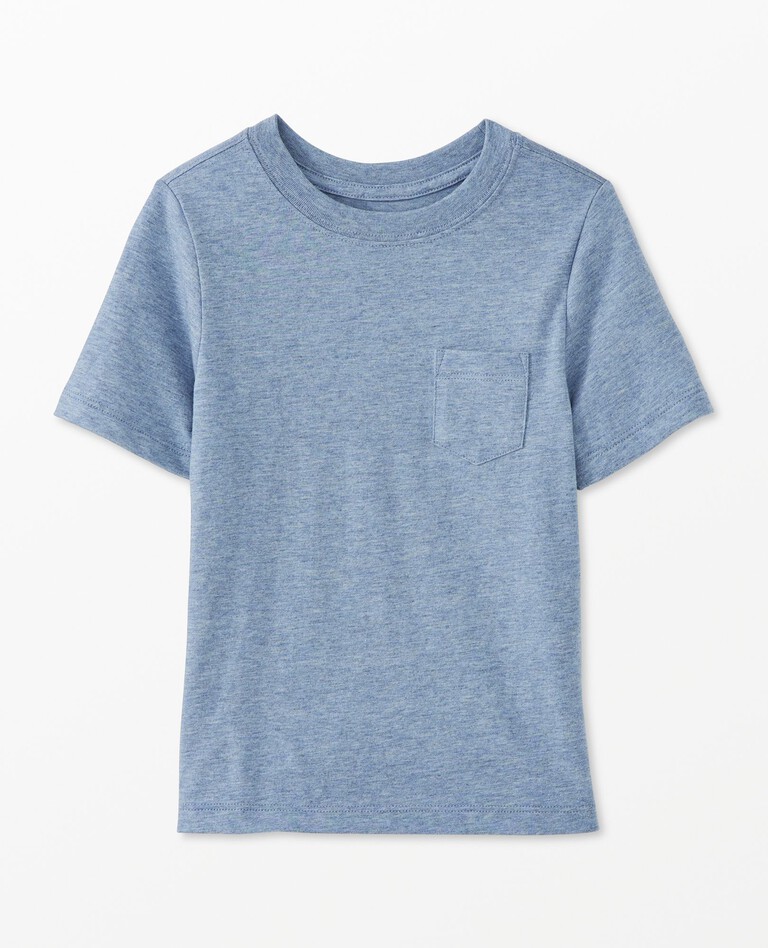 Slim Fit Pocket T-Shirt in Heather Blue - main
