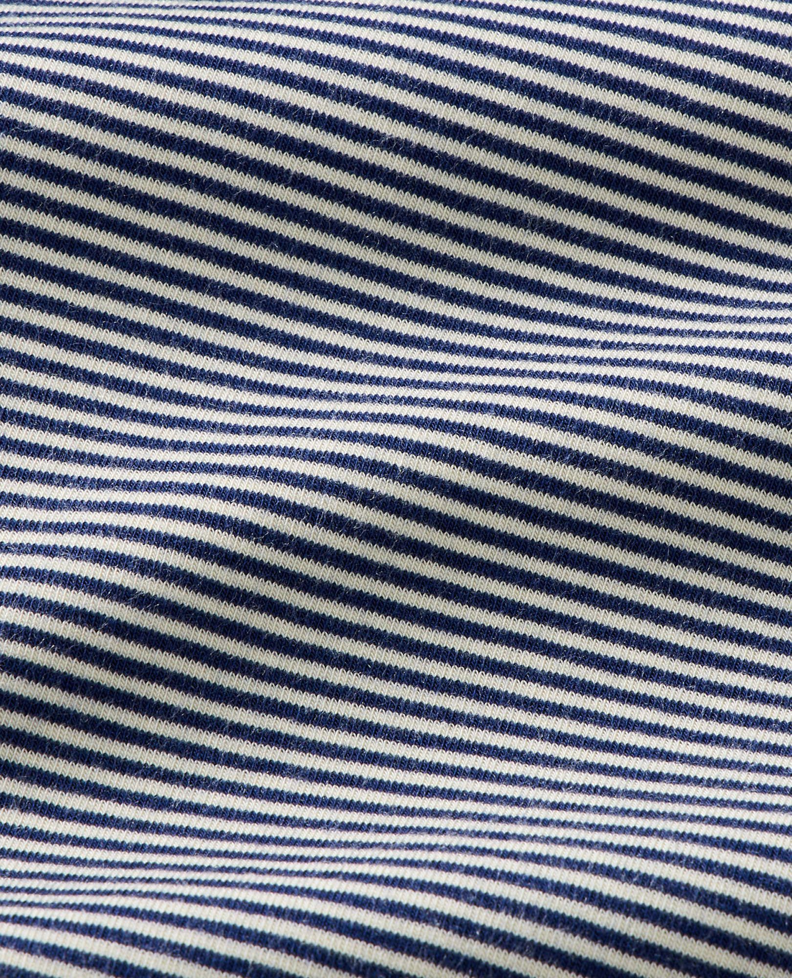 HannaSoft™ Stretch Striped Sleeper in Navy/Almond Oil - main