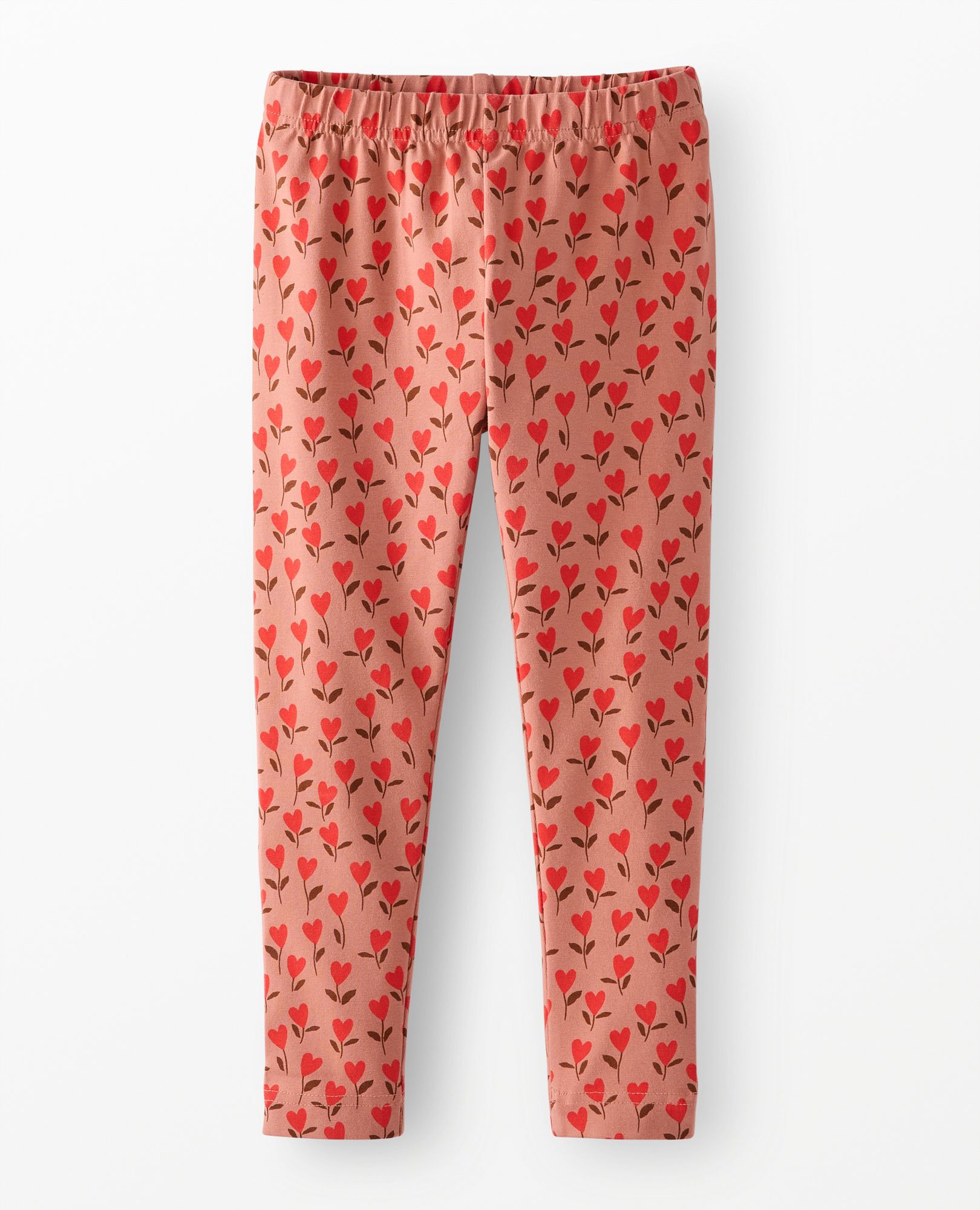Heart Leggings in Brown Sweetheart Garden - main