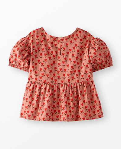 Poplin Top & Wide Leg Pants Set in Brown Sweetheart Garden - main