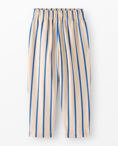 French Terry Tapered Pants in Light Oat/Shadow Blue - main