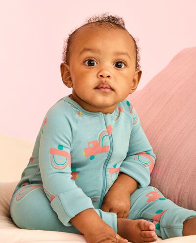 HannaSoft™ Stretch Sleeper in Rainbow Trucks on Stormy Sea - main