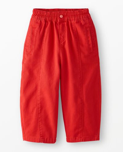 Twill Barrel Pants in Red Ember - main