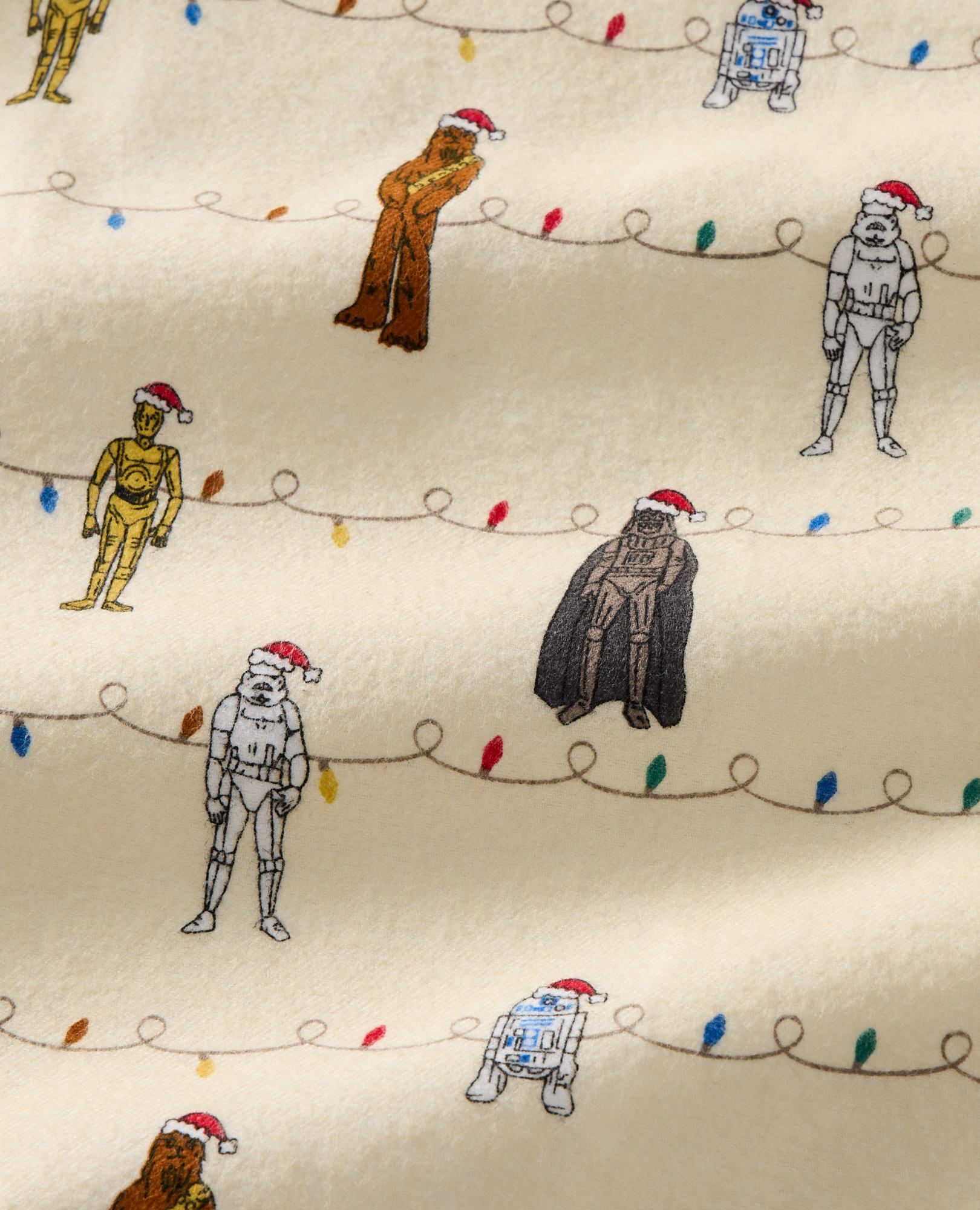 Adult STAR WARS™ Holiday Flannel Pajama Top in Star Wars String Lights - main