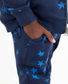 Double Knee Slim Sweatpants in Blue Stars - main