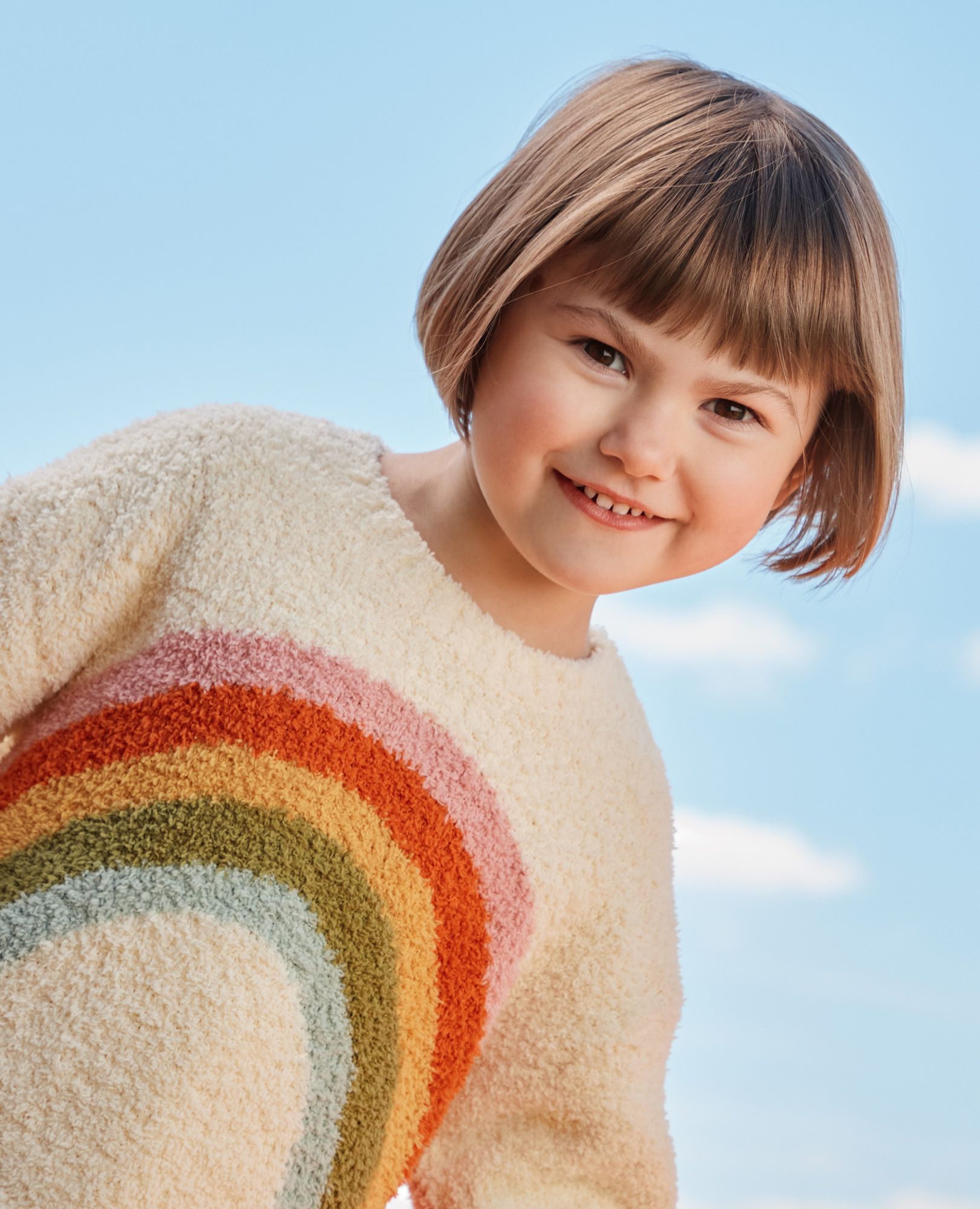 Marshmallow Graphic Sweater in Almond Oil - main