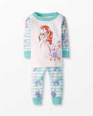 Disney Princess Long John Pajamas In Organic Cotton in Ariel - main